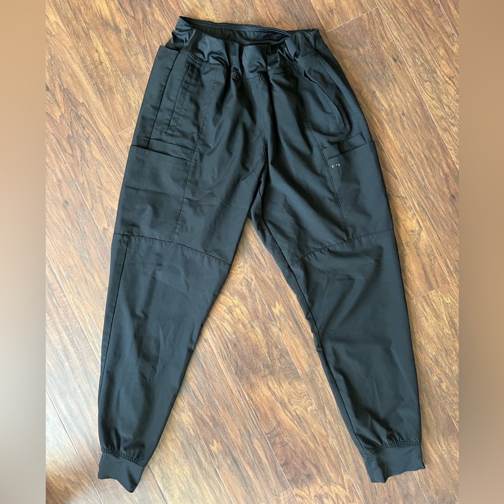 WonderWink Black Jogger Scrub Pants